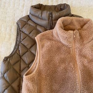 Uniqlo Lot 2 Fuzzy & Quilted Vest M